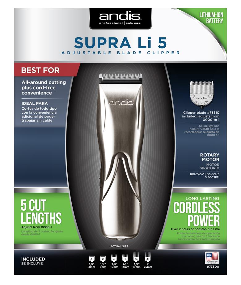 Andis Supra Li 5 Adjustable Blade Cord/Cordless Clipper