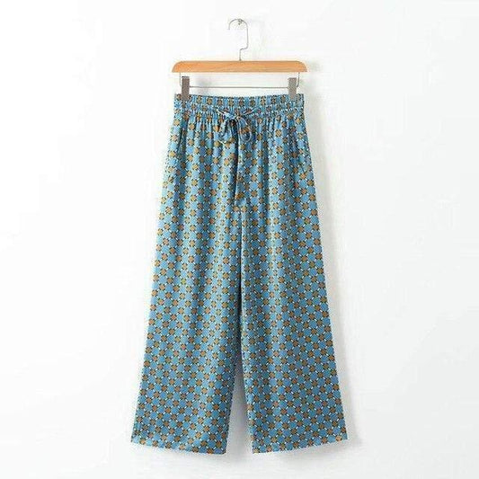 geometric retro pants