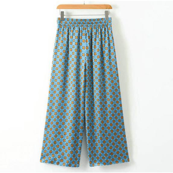 geometric retro pants