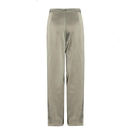 elegant silk wide leg trousers