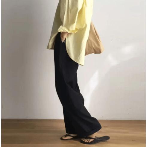 elegant silk wide leg trousers