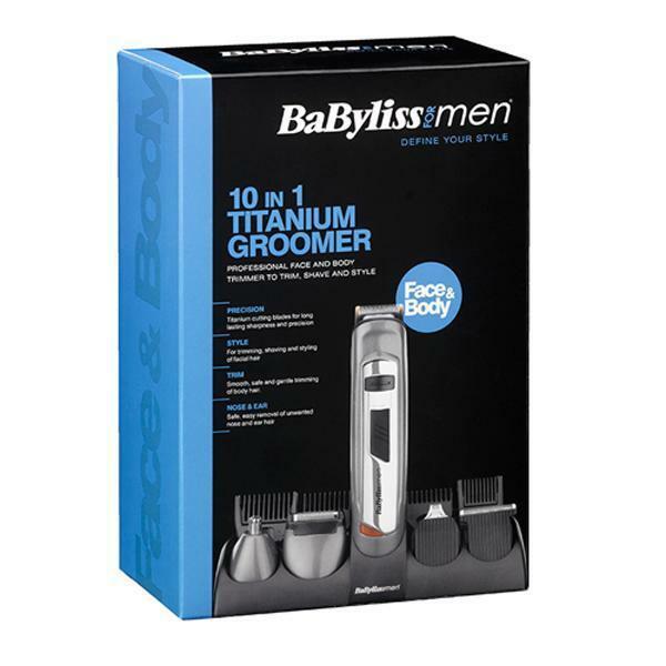 BaByliss Carbon ium 10 in 1 Face & Body Grooming Kit for Men Ba-7425cu