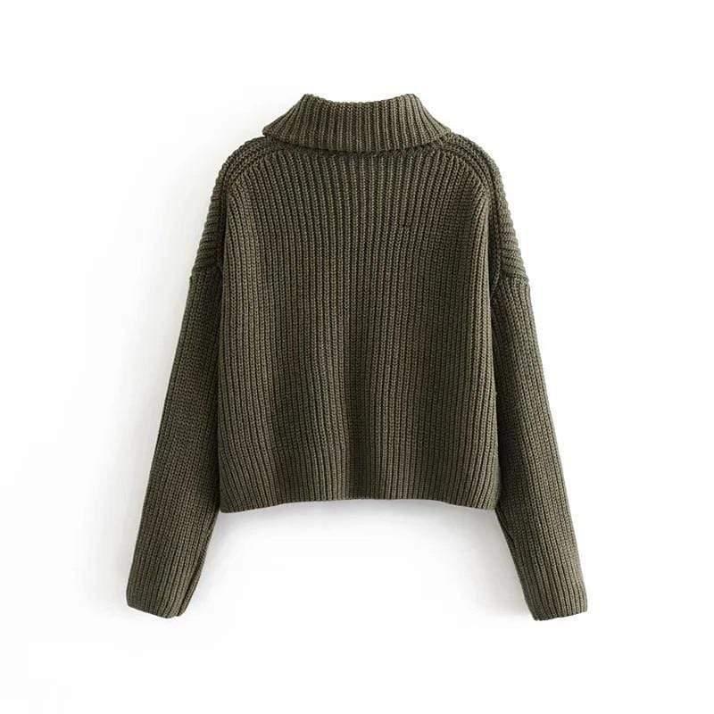 turtle neck knitted sweater