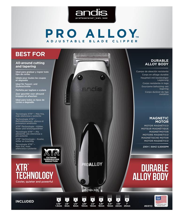 Andis 69110 Proalloy Adjustable Blade Clipper 220-240 Volts 50hz Export Only