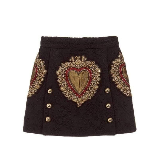 vintage heart skirt embroidery