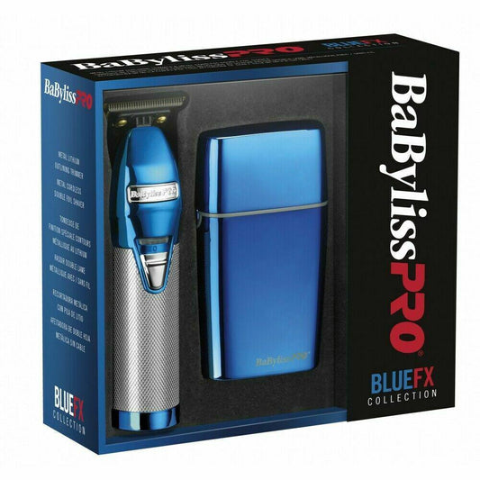 BaByliss Pro Blue Chrome FX Collection Outliner & Double Foil Shaver