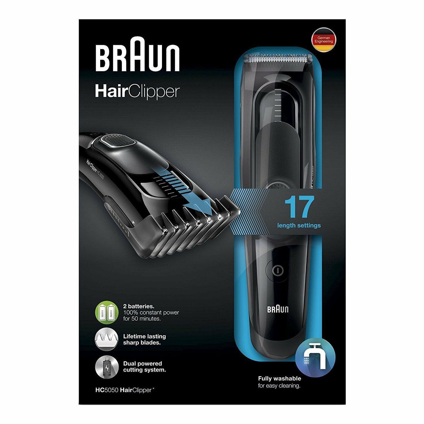 Braun HC 5050 Machine Professional Powerful Tech Dualbattery