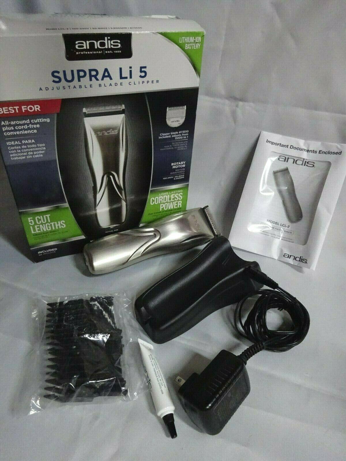 Andis Supra Li 5 Adjustable Blade Cordless Clipper 73500