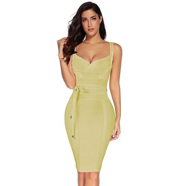 bandage rayon sleeveless dress