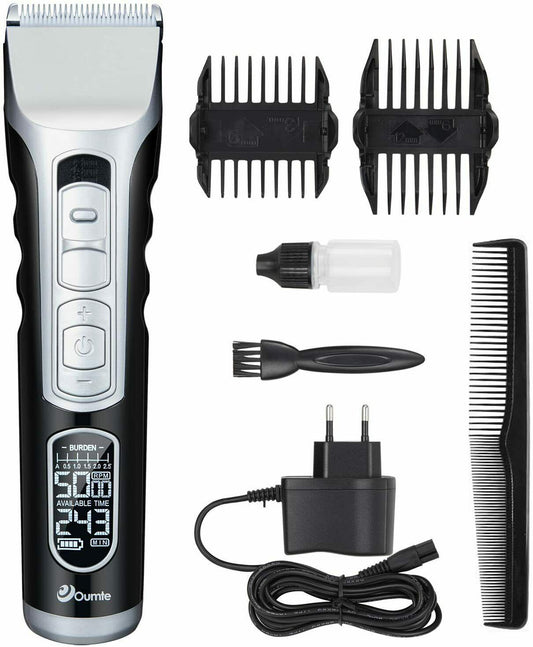 Trimmer Professional OUMTE Mens LCD Beard Trimmer Precision Rechargeable