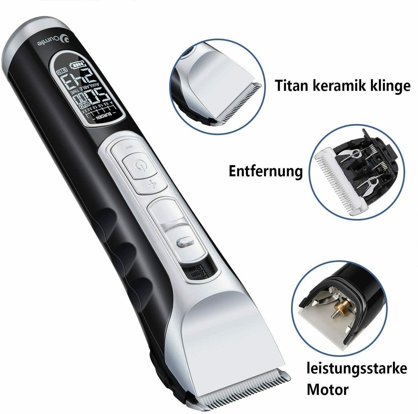 Trimmer Professional OUMTE Mens LCD Beard Trimmer Precision Rechargeable