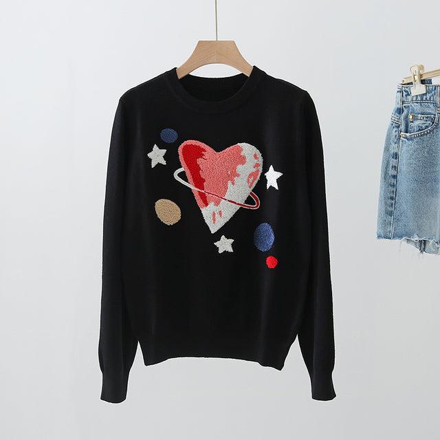 heart galaxy sweater