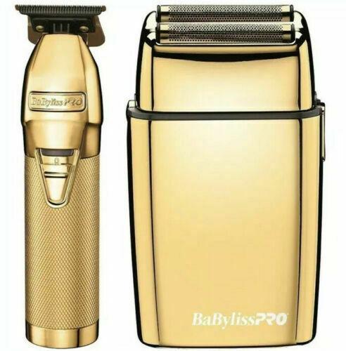 COMBO BaByliss PRO GOLD FX SKELTRIMMER FX787G & Gold FOIL FX02 SHAVER