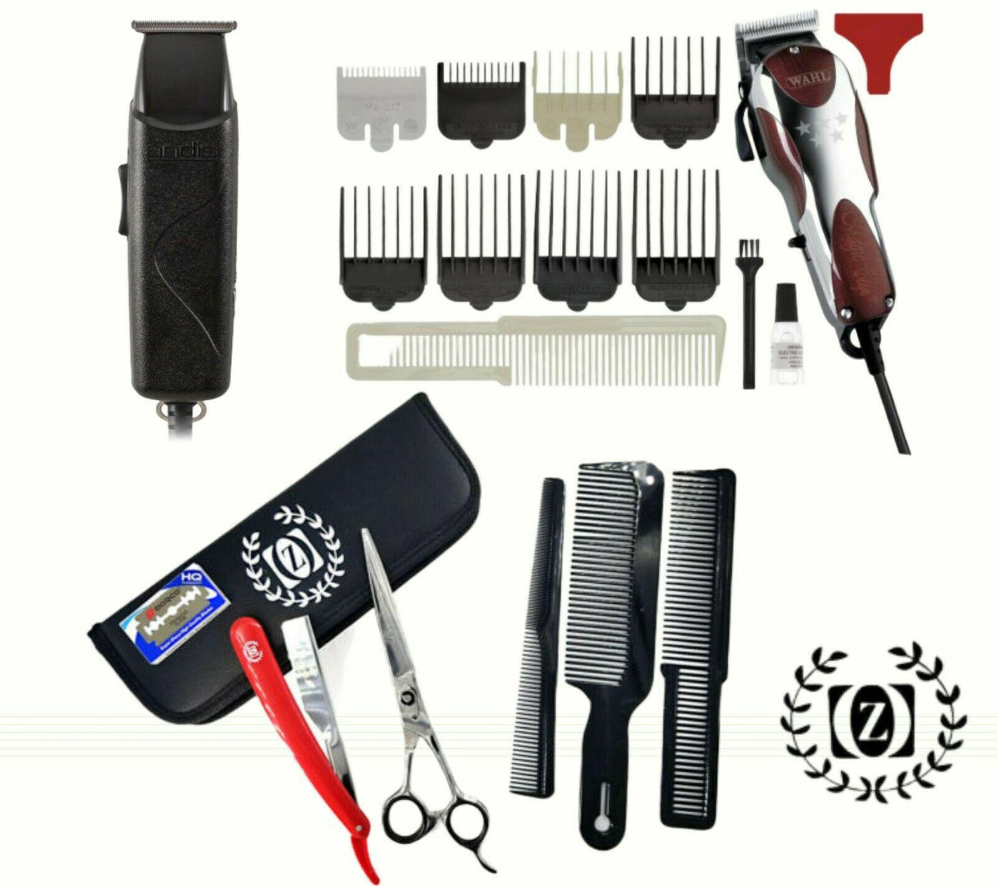 Barber Clipper Combo Professional 5star Trimmer Hair Cutting Scissors  Comb