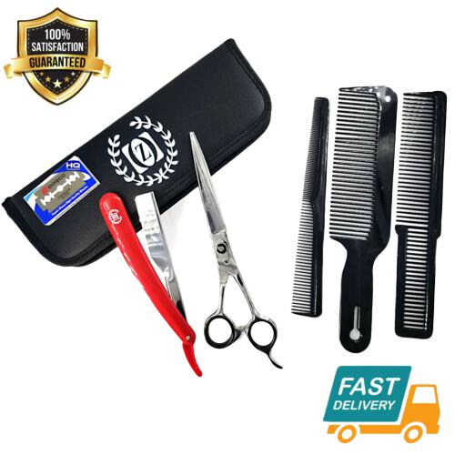 Barber Clipper Combo Professional 5star Trimmer Hair Cutting Scissors  Comb