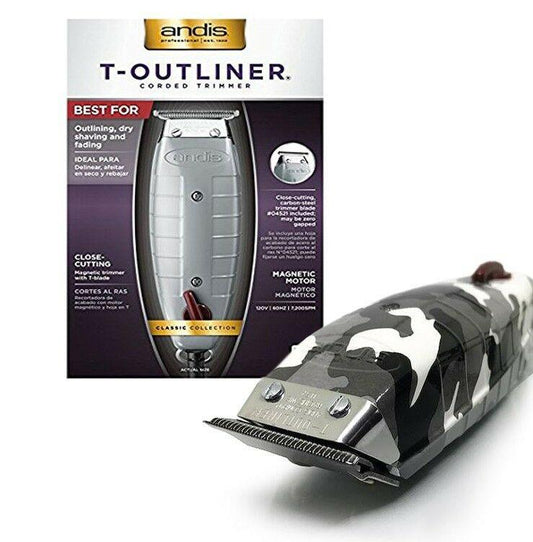 Custom Clipper Andis T-Outliner Trimmer "Camo" Edition Brand By LujosCusto