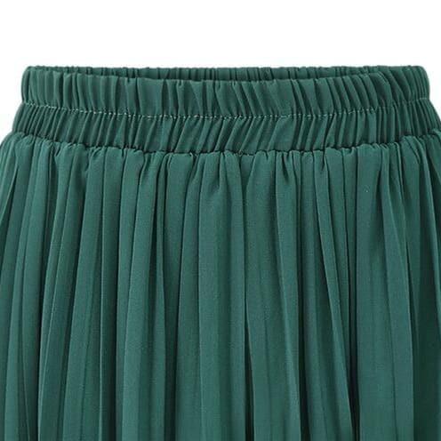 chiffon wide leg pleated style pants