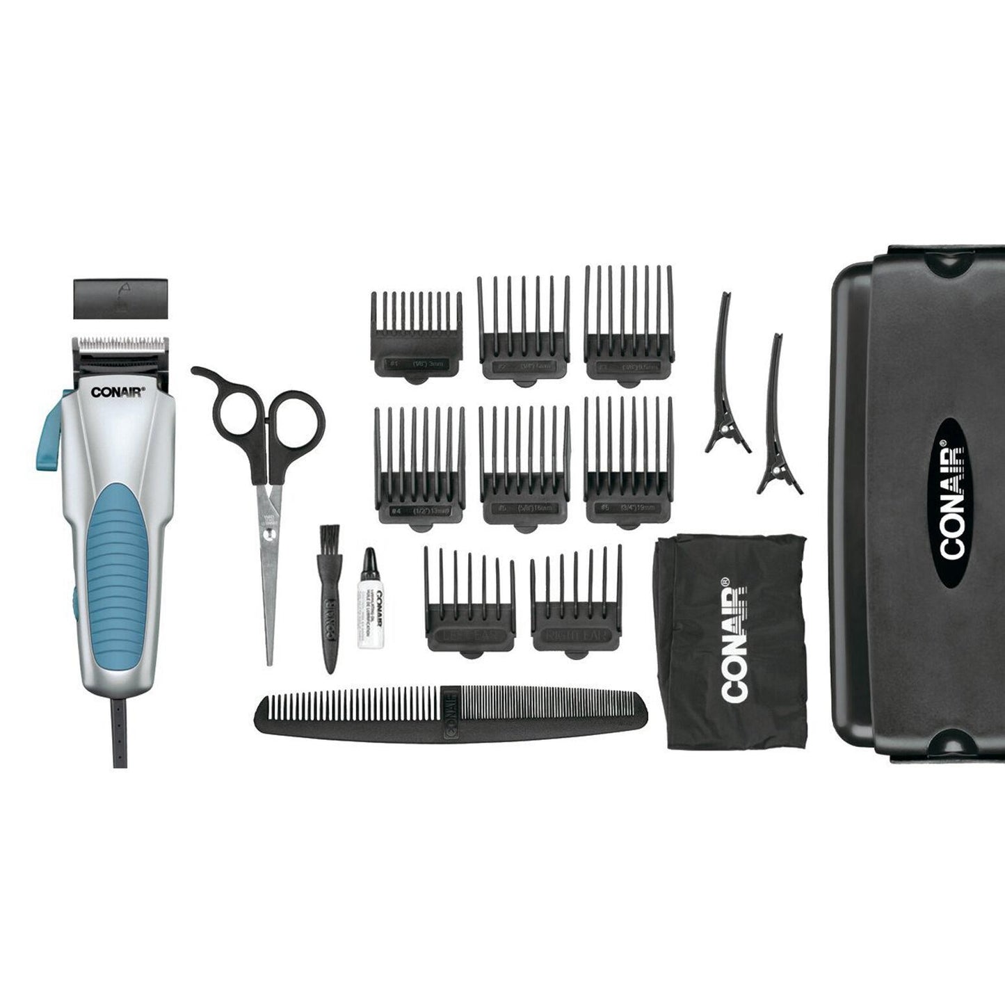 18-Piece Professional Shaver Kit  Beard Hair Clipper Trimmer Grooming Set