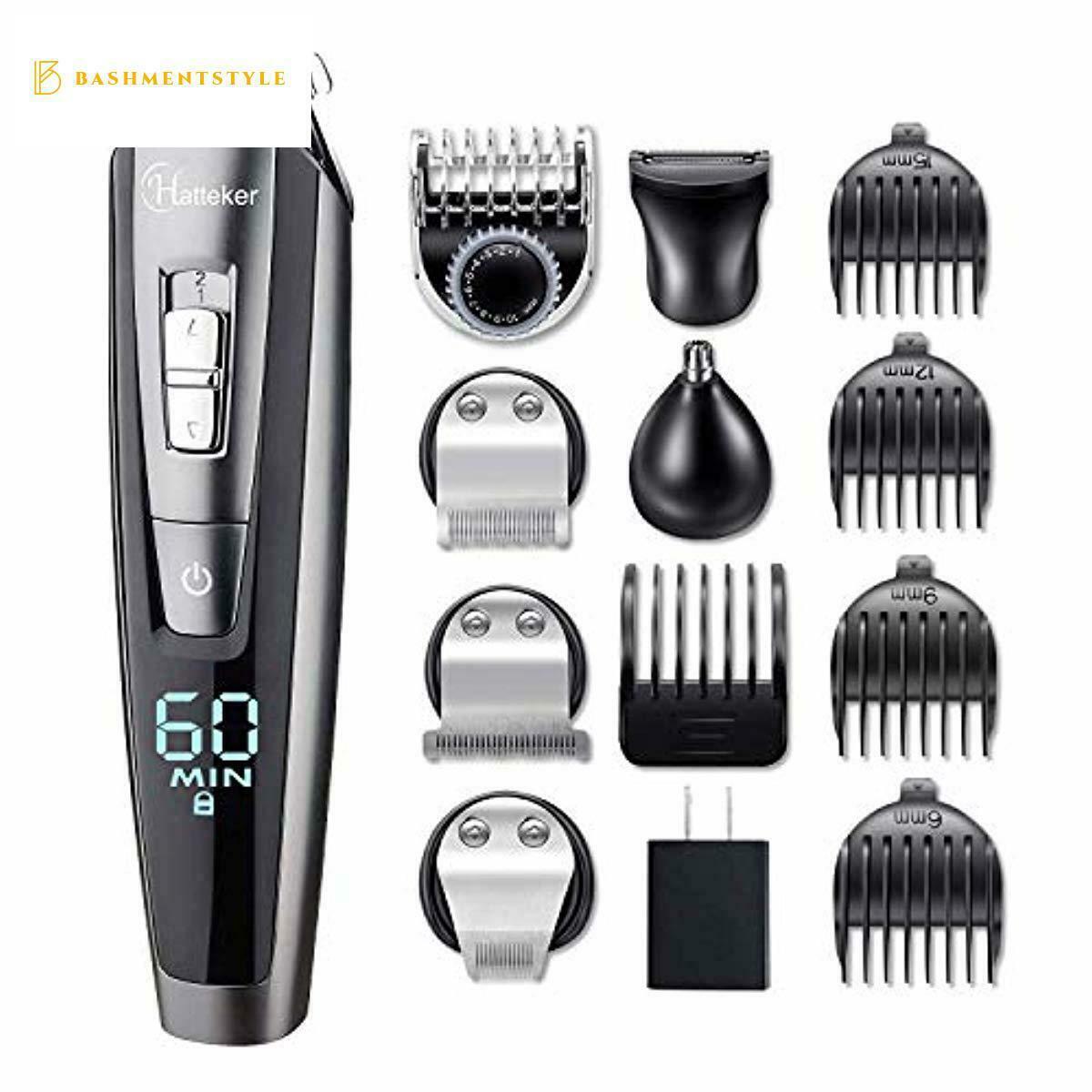 HATTEKER Beard Trimmer Kit For Men Cordless Mustache Trimmer Hair Trimmer Groome