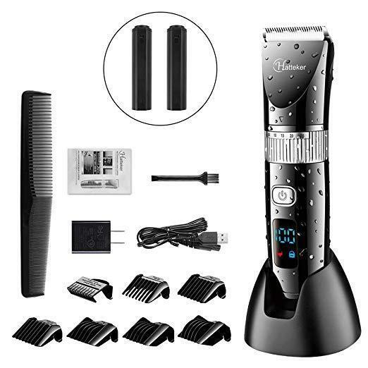 Hatteker Hair Trimmer Pro Clippers for Men Haircut Beard Cutting Kit Cordless