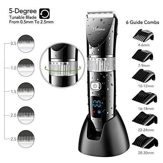 Hatteker Hair Trimmer Pro Clippers for Men Haircut Beard Cutting Kit Cordless