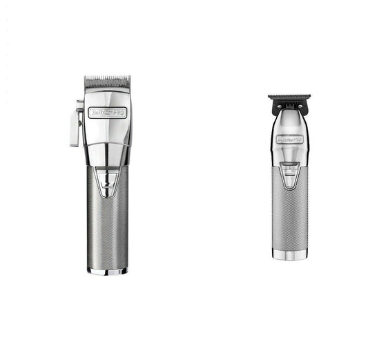 Babyliss Pro SILVER FX FX870S Clipper & FX787S Skeleton Trimmer Combo