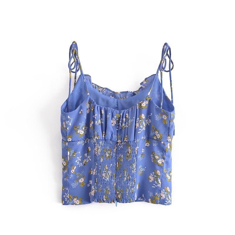 bohemian floral print crop top