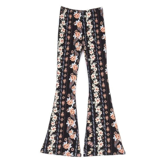 tribal african print flare pants