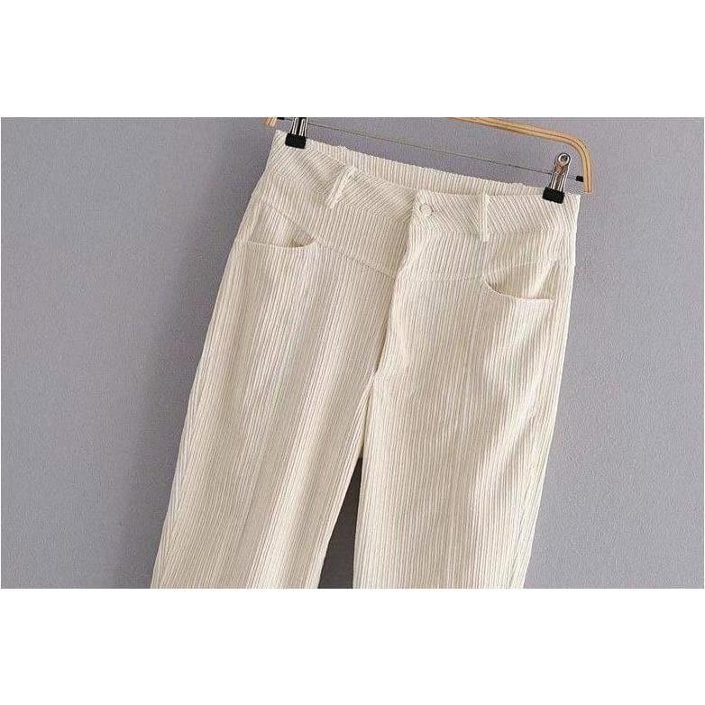 high waist ankle pants