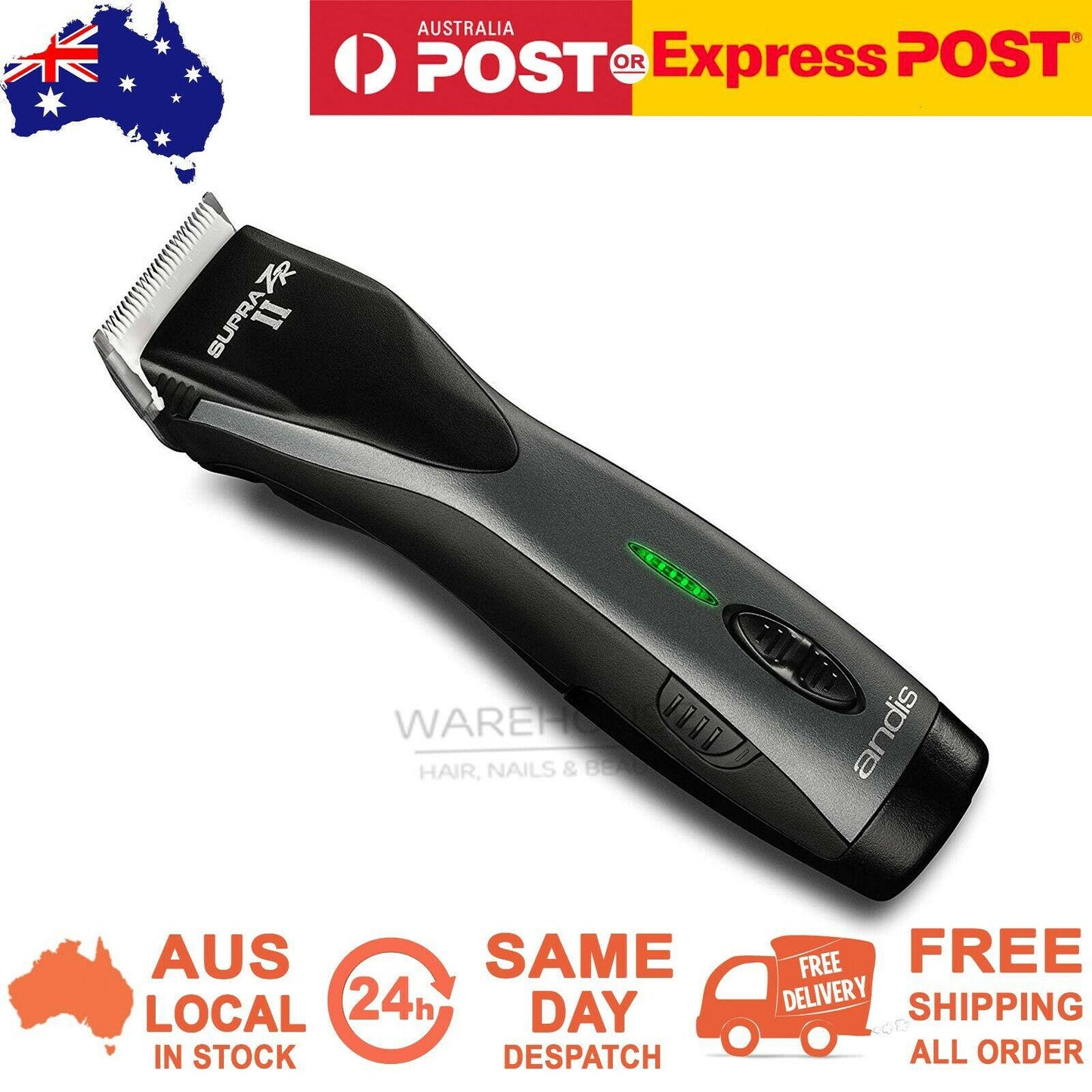 Andis Cordless Supra ZR II Lithium ION Detachable Blade Hair Clipper Trimmer