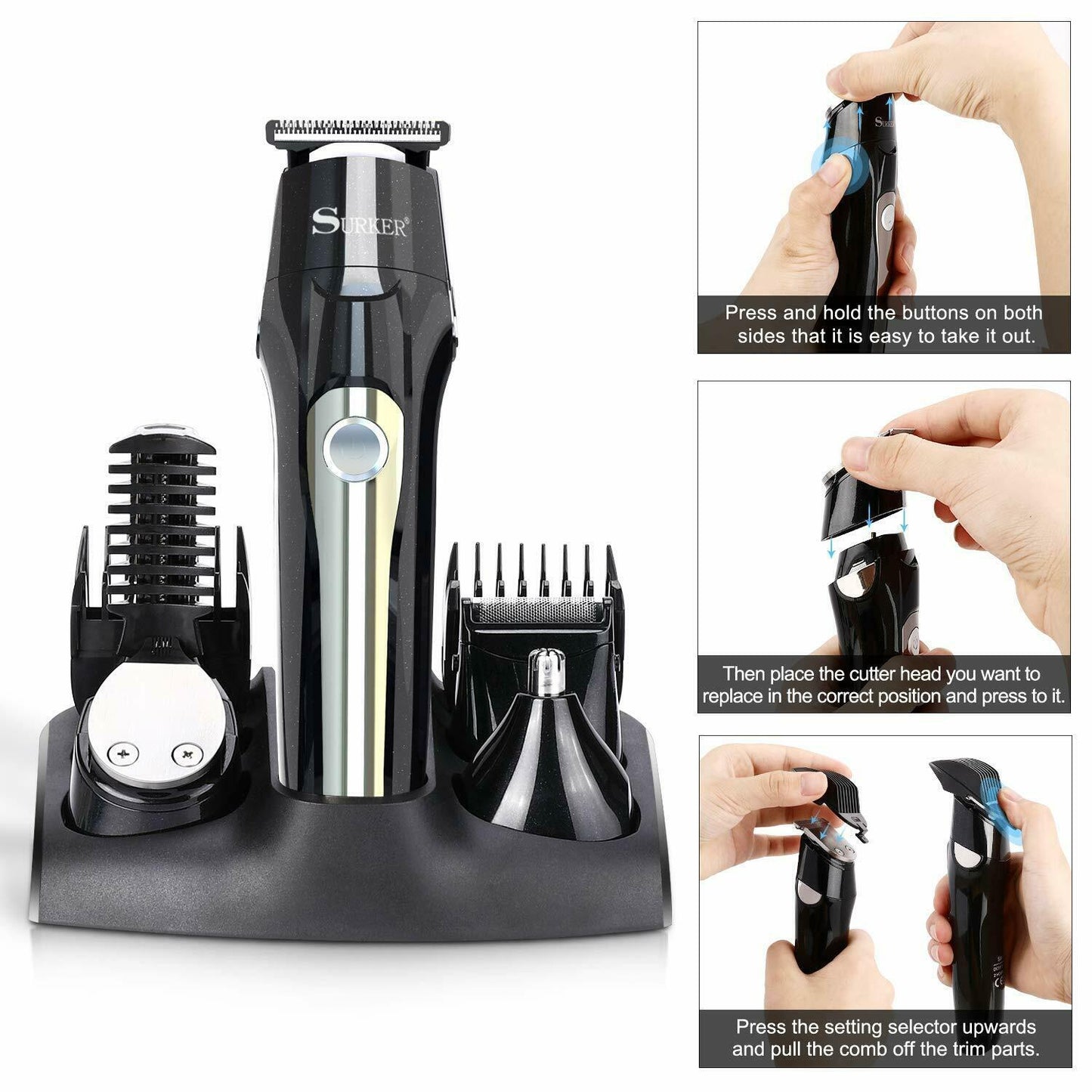 Barber Electric Trimmer Nivlan Precision Waterproof 5-in-1 Professional