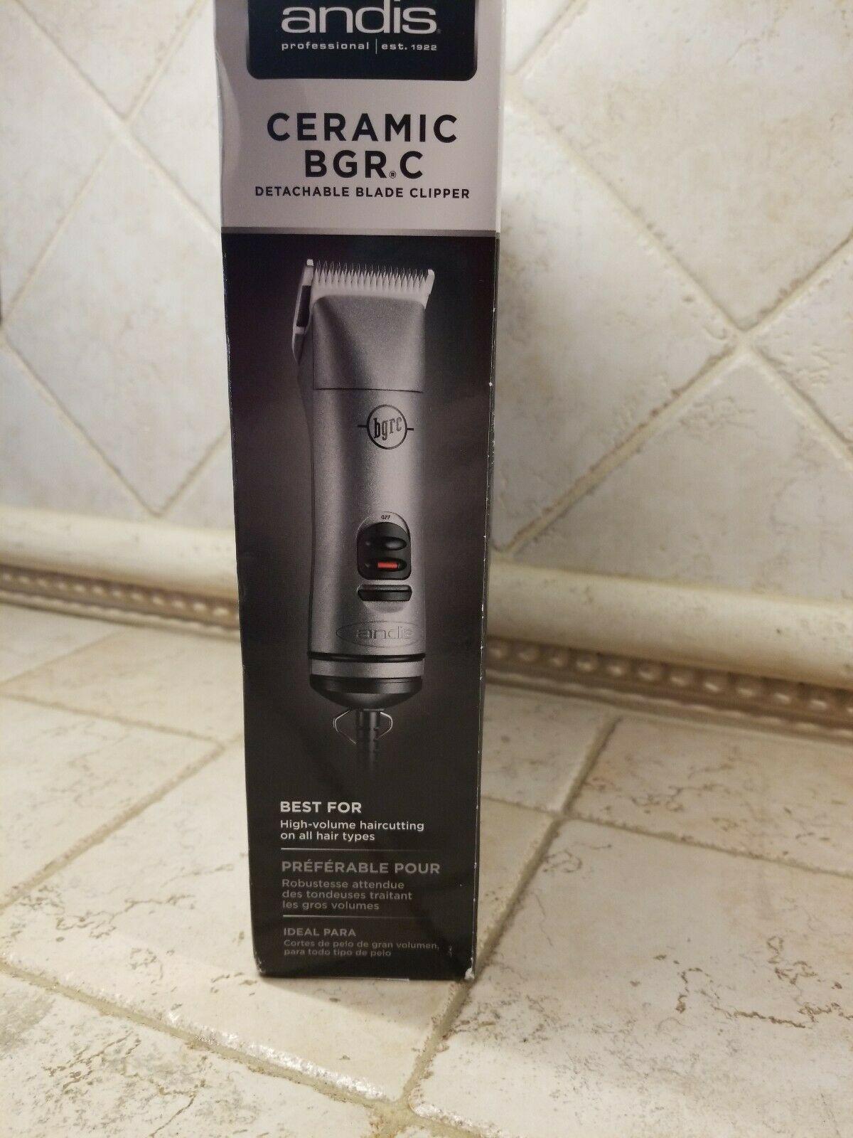 Andis Ceramic BGRC Detachable Blade Silver Hair Clipper Model #63965 NEW