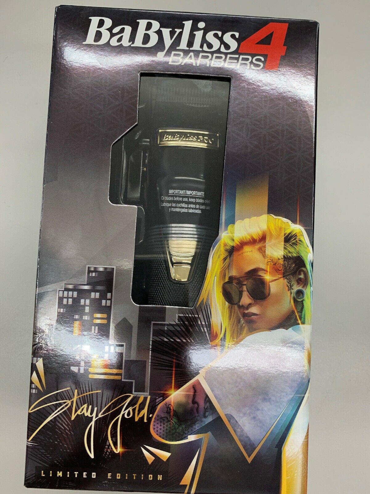 Babyliss Pro BlackFX Cordless Clipper Stay Gold Sofie Pok Brand New! CAD ONLY