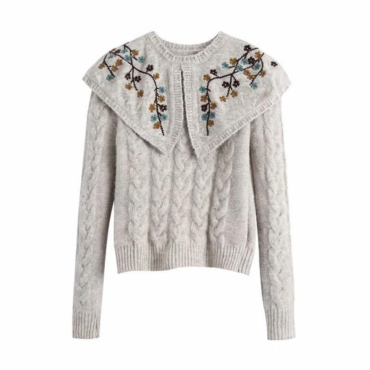 embroidery shawl sweater