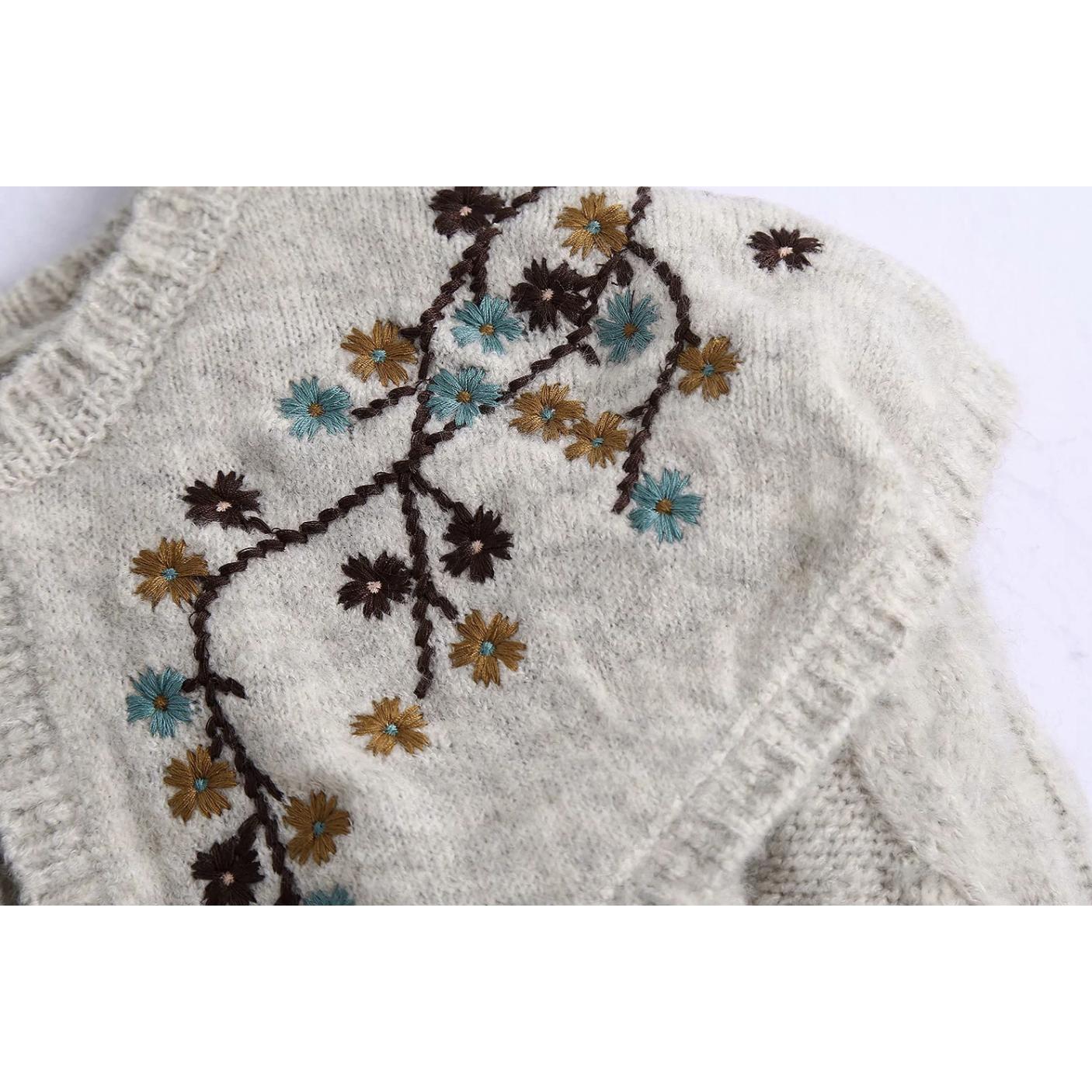 embroidery shawl sweater