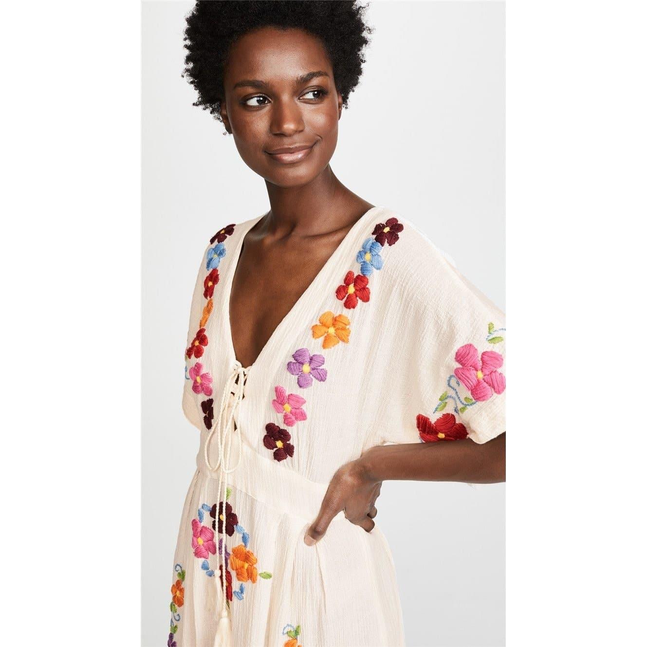 flower inwrought ethical sexy long dress