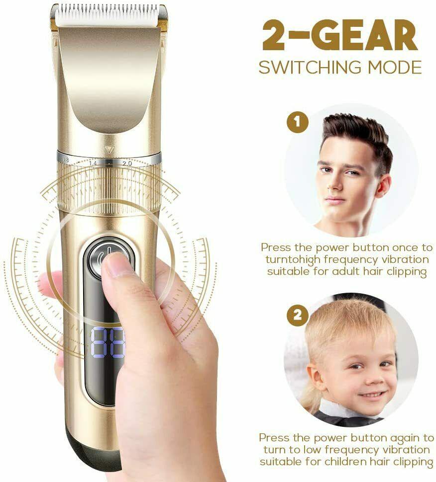 Cut The Hair Screen LED Rechargeable Wireless Trimmer With 6 Combs