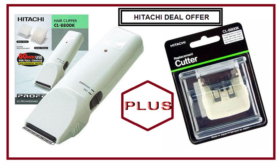 HITACHI CL-8800K Professional Rechargeable Trimmer Hair Clipper Plus extra blade