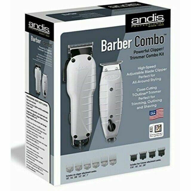 Andis Barber Combo Clipper White 'an66325