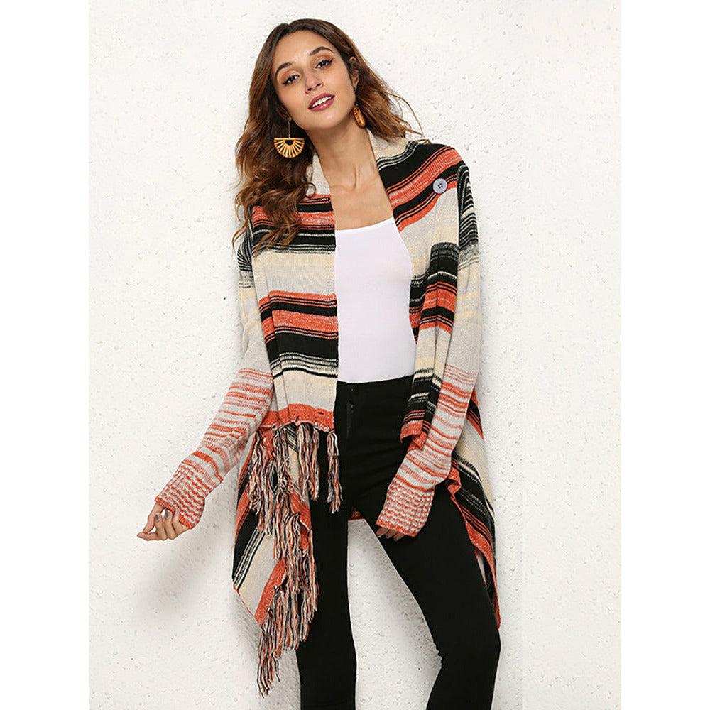 fringe vintage sweater cardigan