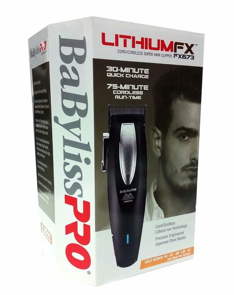 BaByliss Pro Forfex Lithium FX Cord / Cordless Super Hair Clipper FX673 Cut