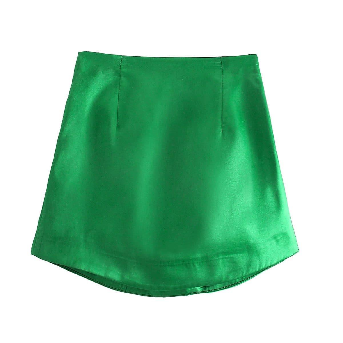 high waist slim elegant mini skirt