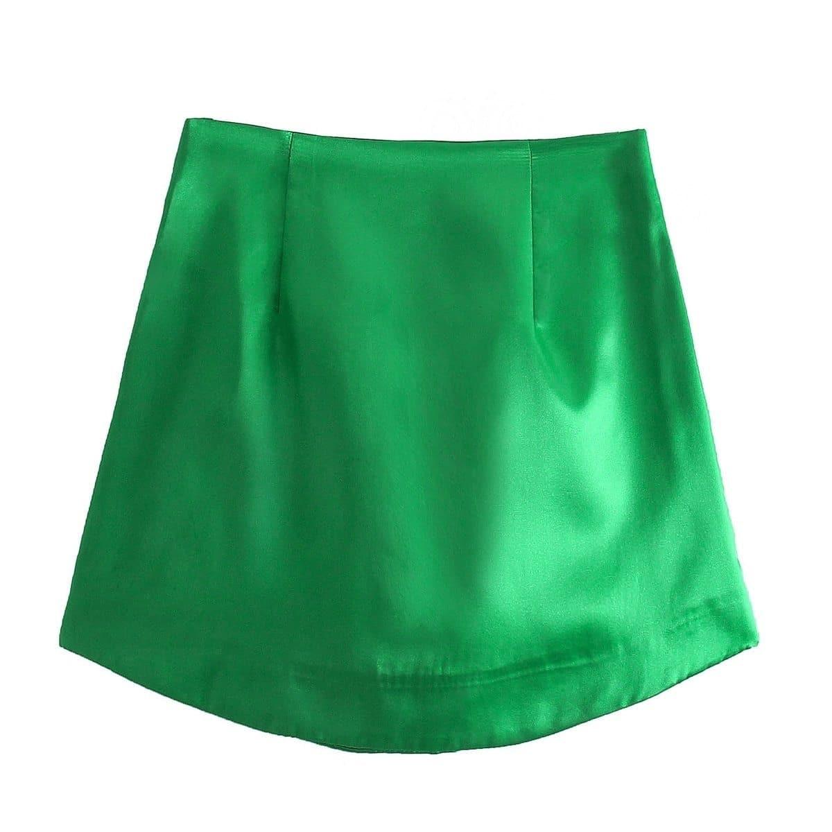 high waist slim elegant mini skirt