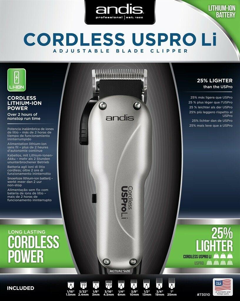 Andis Cordless US Pro Li Professional Hair Clipper/Trimmer