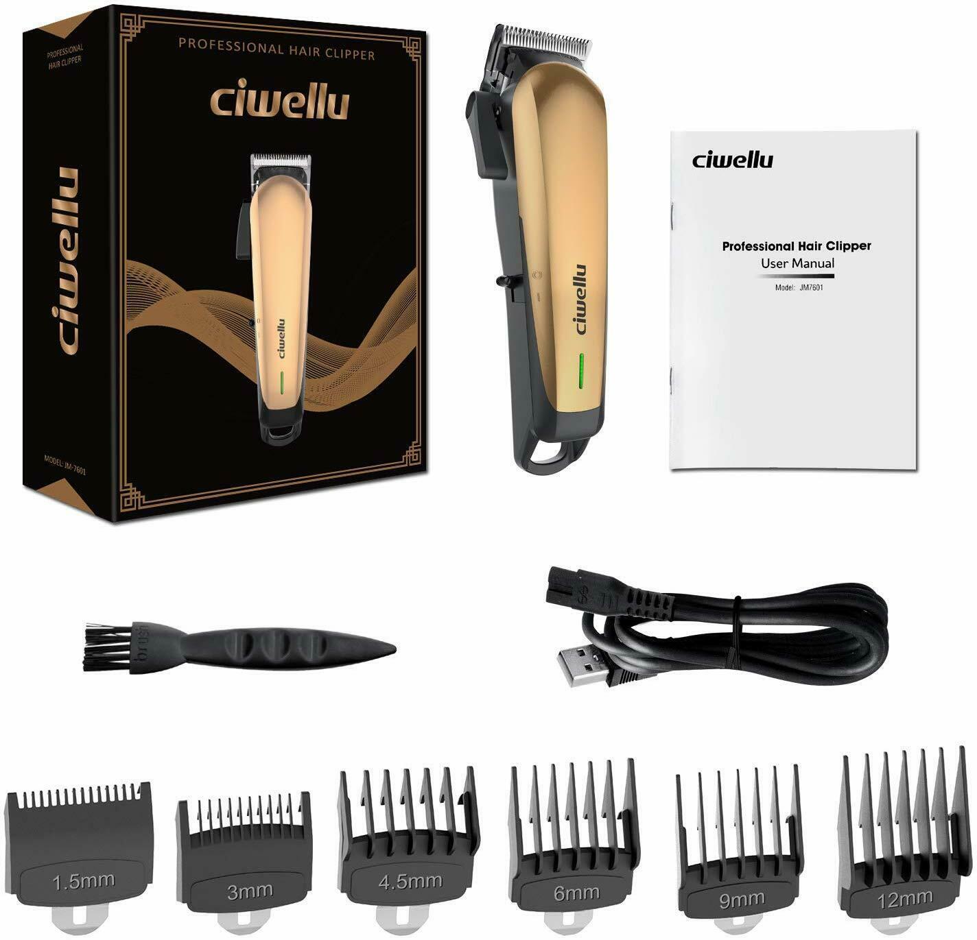 Ciwellu - 2000 MAH Hair Clippers Professional Wireless Rechargeable,w