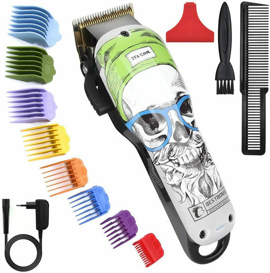 Trimmer Mens Machine 2 Speed Bestbomg 8 Combs Guides Rechargeable Battery