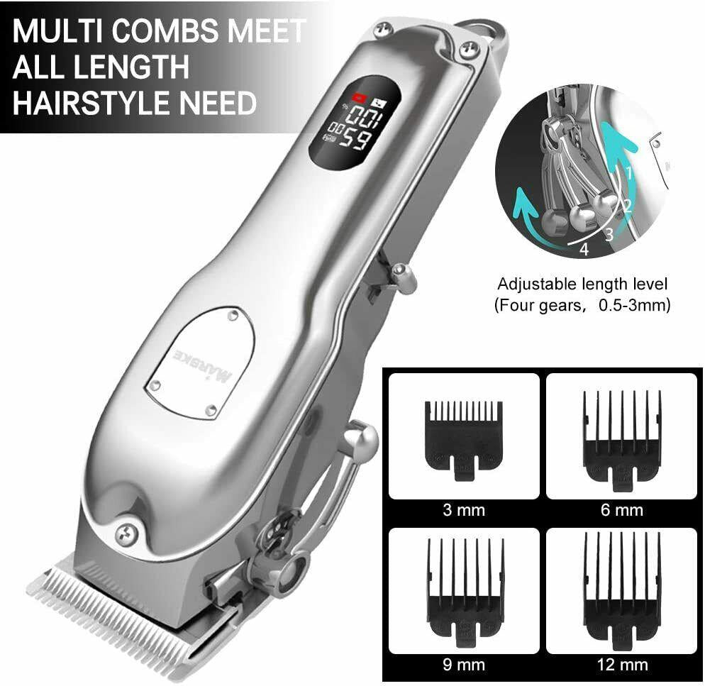 Trimmer Professional Wireless Rechargeable Autonomy 300min Screen LED