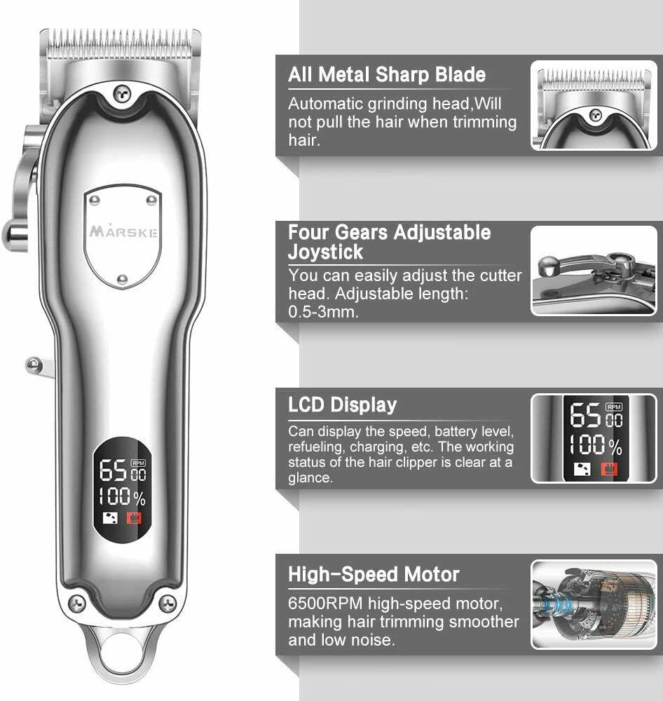 Trimmer Professional Wireless Rechargeable Autonomy 300min Screen LED