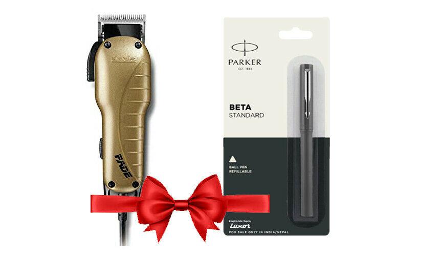 Andis Fade Hair Clipper with Adjustable Blade, Gold, Parker Pen For CA