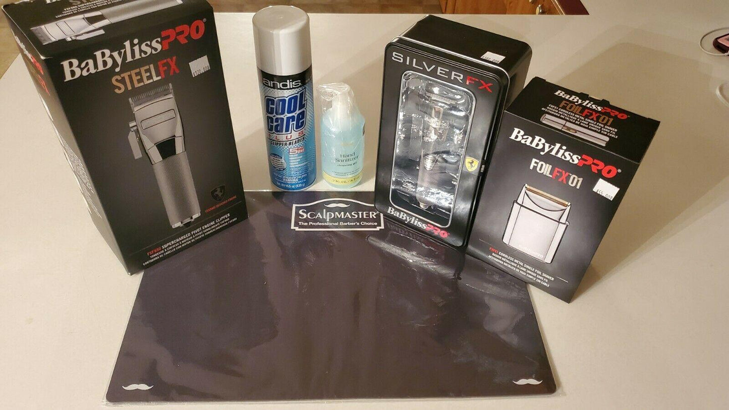 BaByliss Pro Clipper, Trimmer & Shaver Kit plus Mat & Cool Care & Bonus Item!!